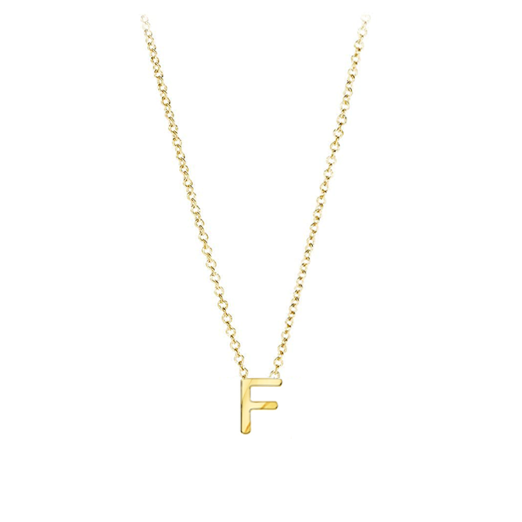18ct Rose Gold Plated Initial Necklace | Hurleyburley
